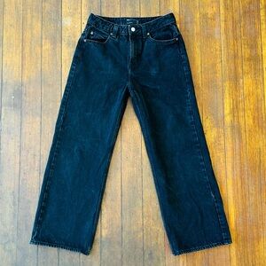 asos black wide legs jeans